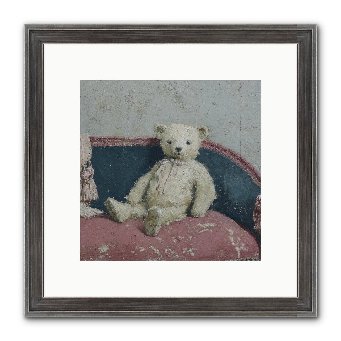 Velvet Telegram Framed Print - Slimwoods Black/Silver 10x10