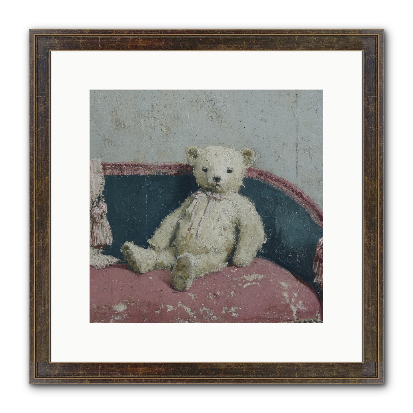 Velvet Telegram Framed Print - Slimwoods Black/Gold 12x12