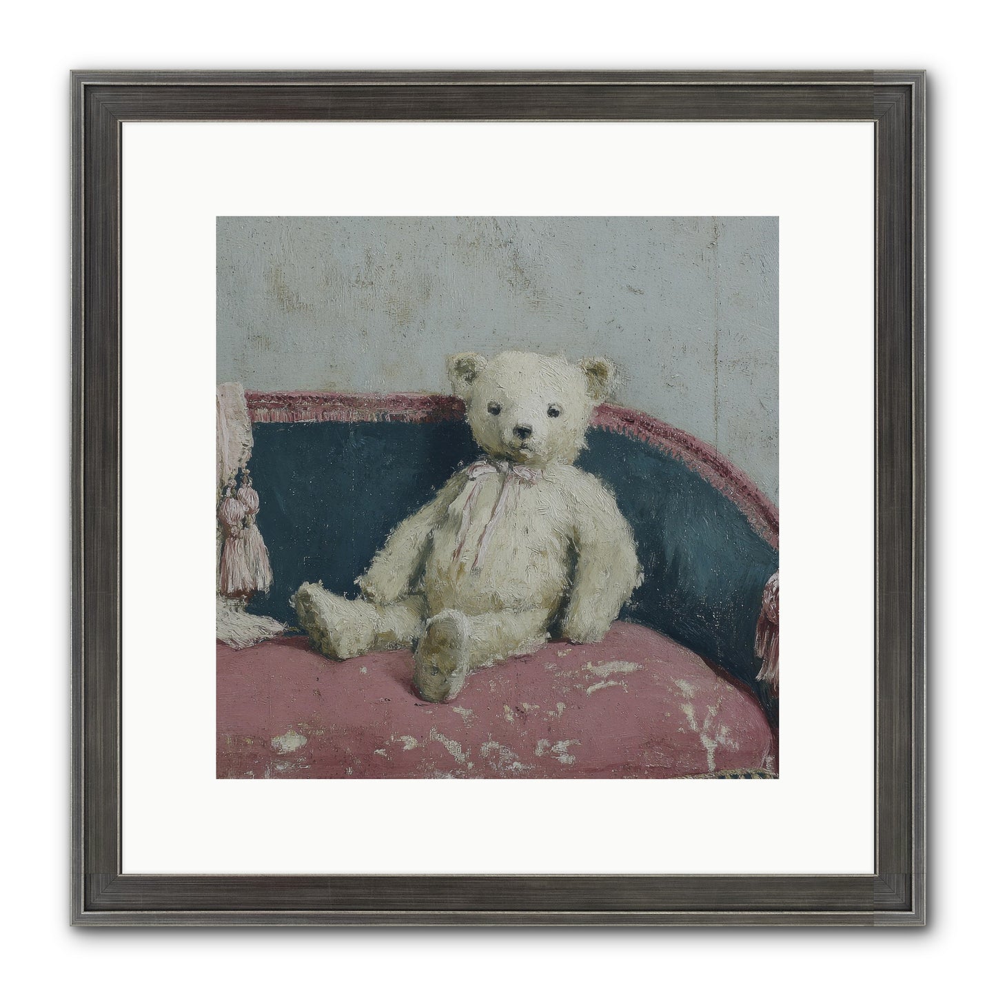 Velvet Telegram Framed Print - Slimwoods Black/Silver 12x12