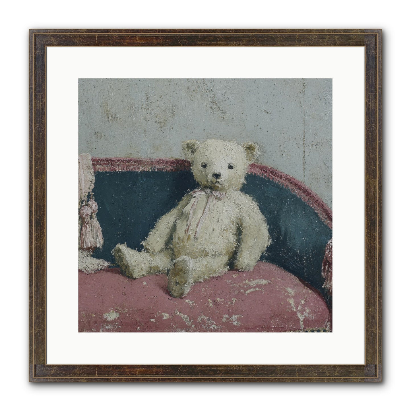 Velvet Telegram Framed Print - Slimwoods Black/Gold 16x16