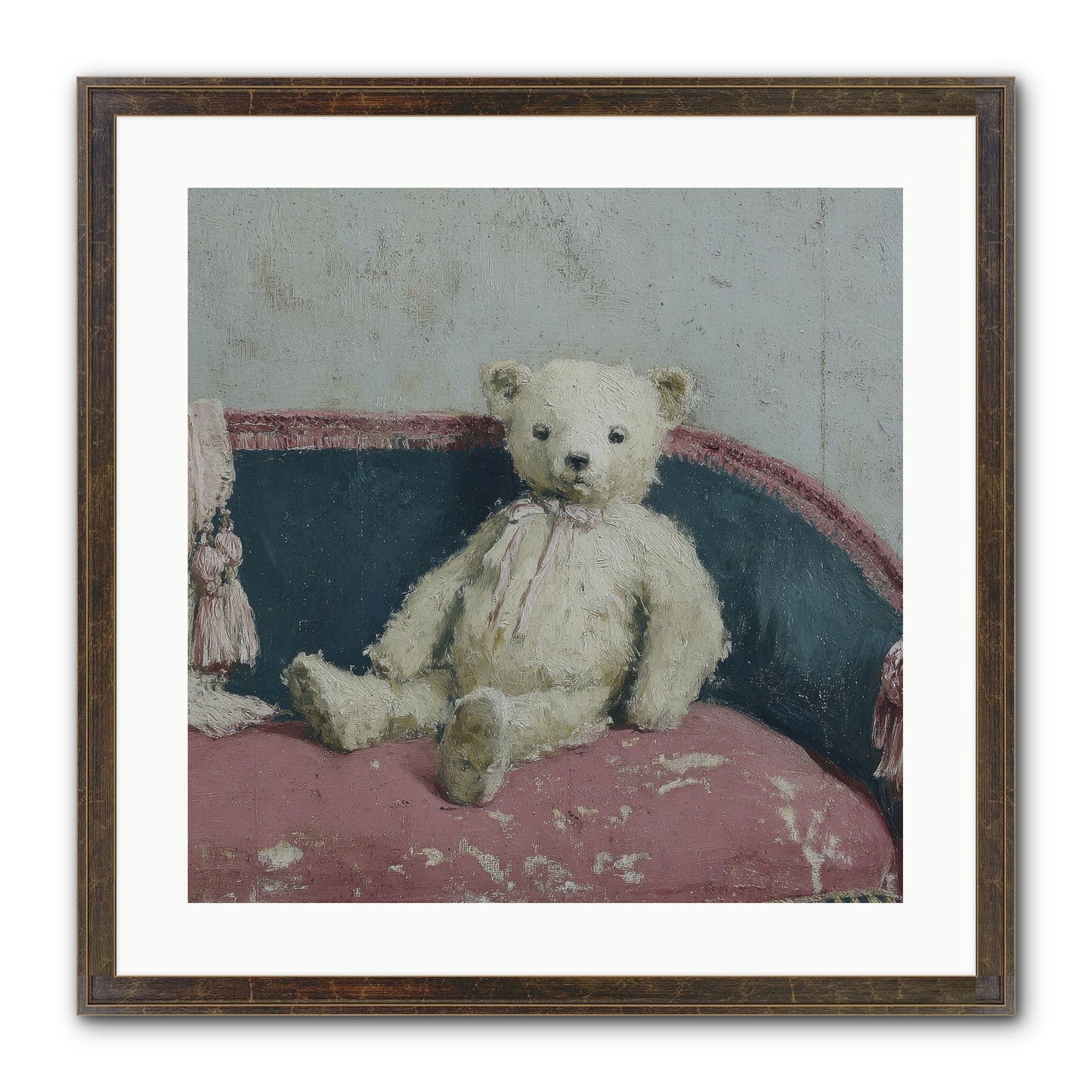 Velvet Telegram Framed Print - Slimwoods Black/Gold 20x20
