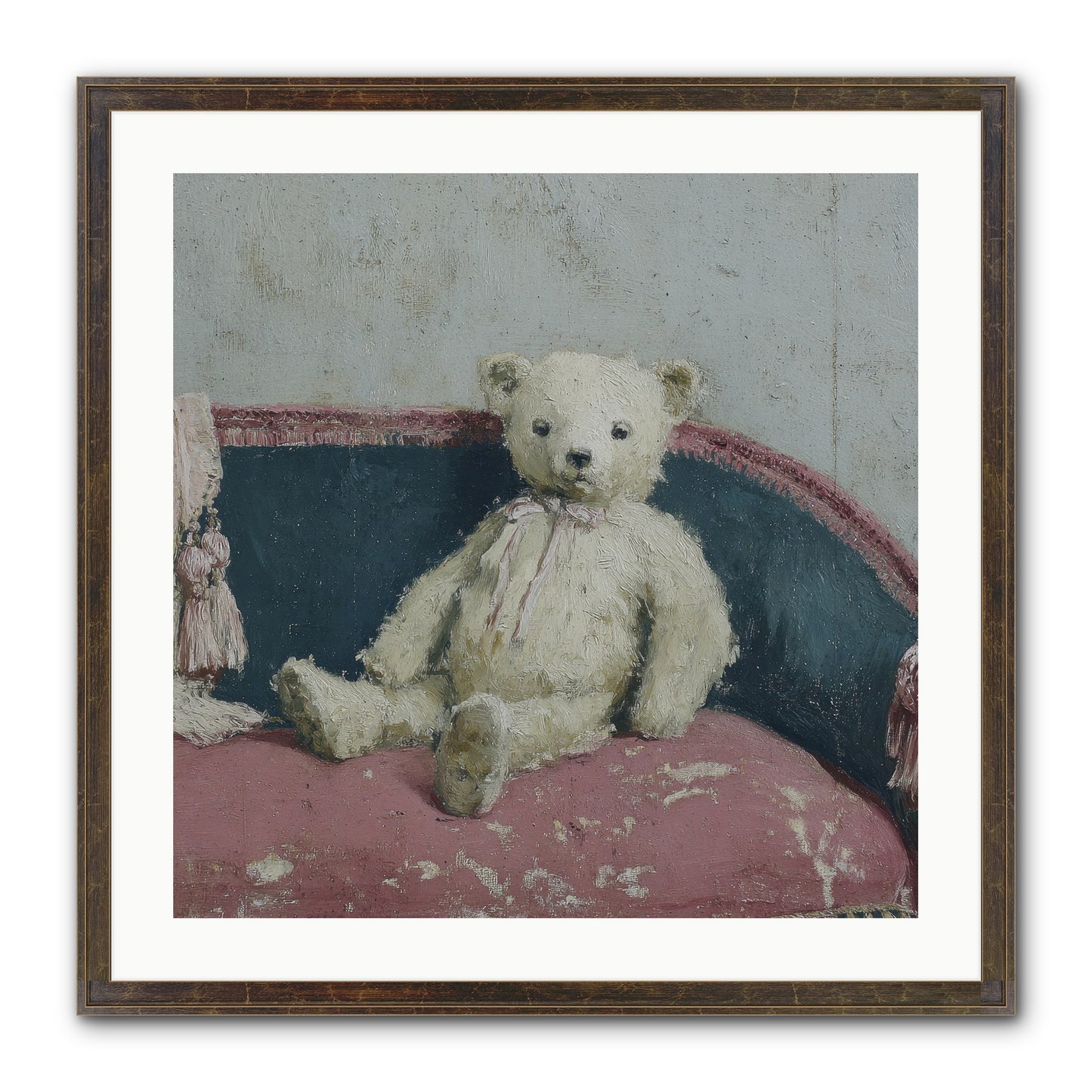 Velvet Telegram Framed Print - Slimwoods Black/Gold 24x24