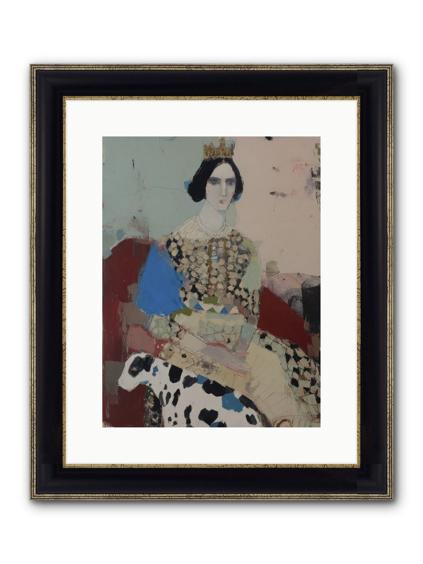 Velvet Thoughts Framed Print - Black & Gold 12x16