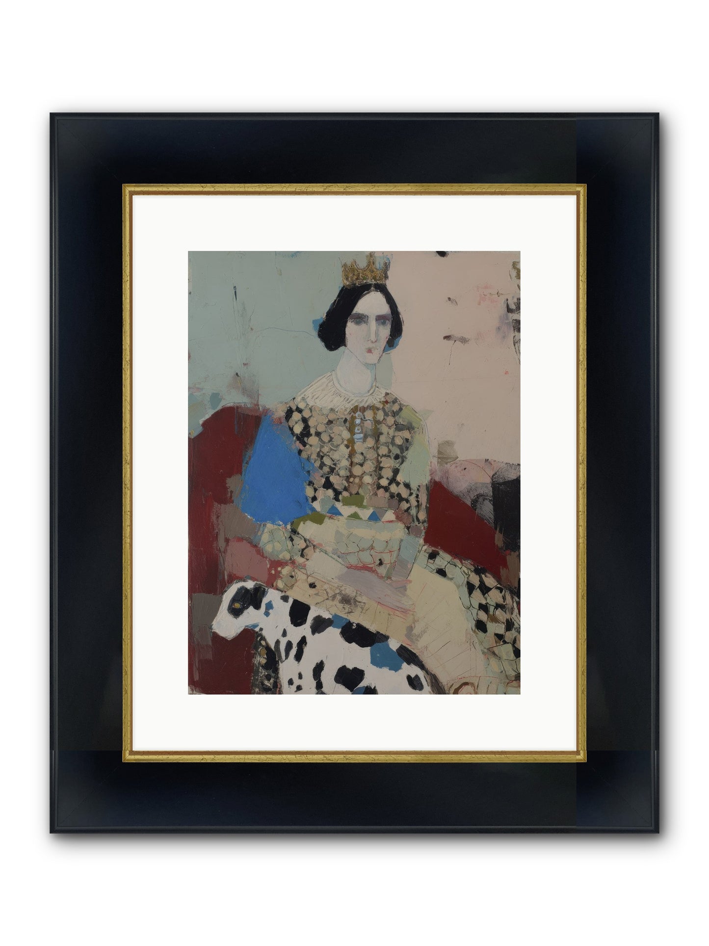Velvet Thoughts Framed Print - Wide Black w/Gold 12x16