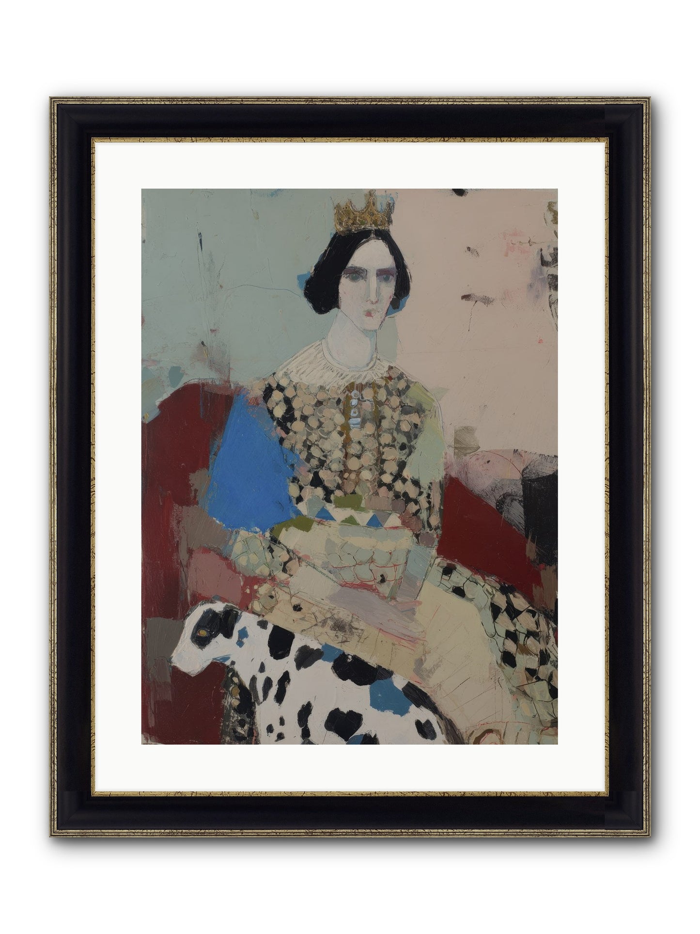 Velvet Thoughts Framed Print - Black & Gold 18x24