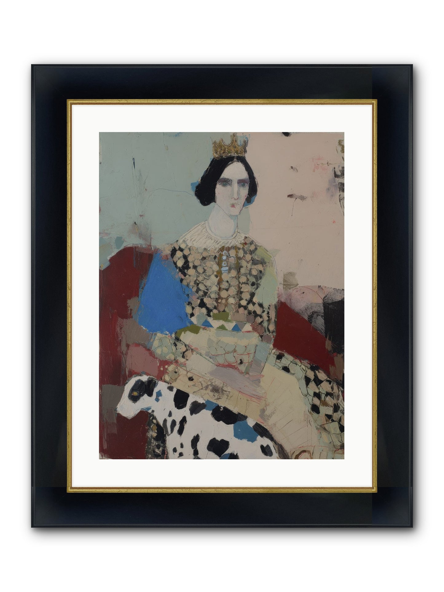 Velvet Thoughts Framed Print - Wide Black w/Gold 18x24
