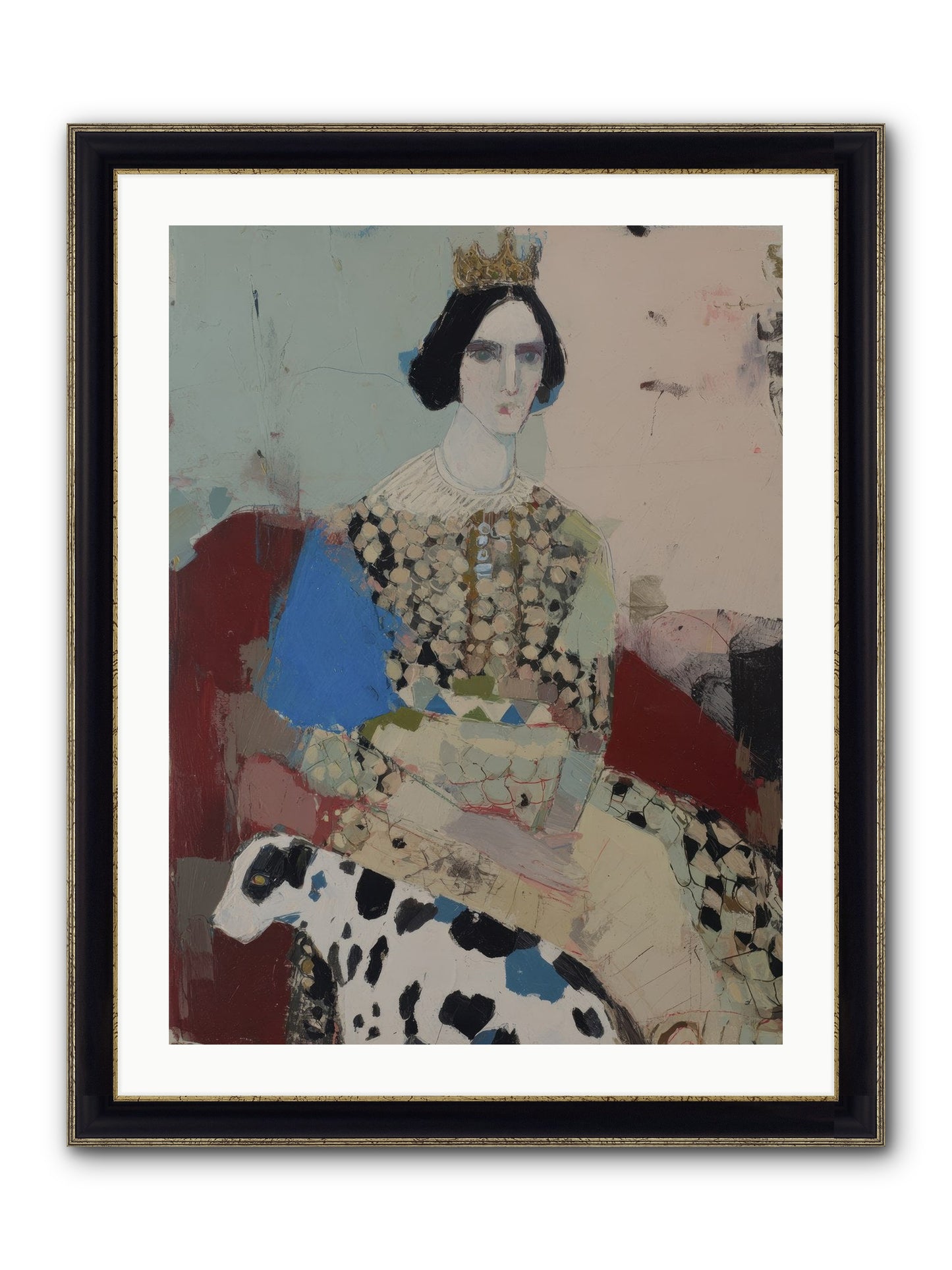 Velvet Thoughts Framed Print - Black & Gold 24x32