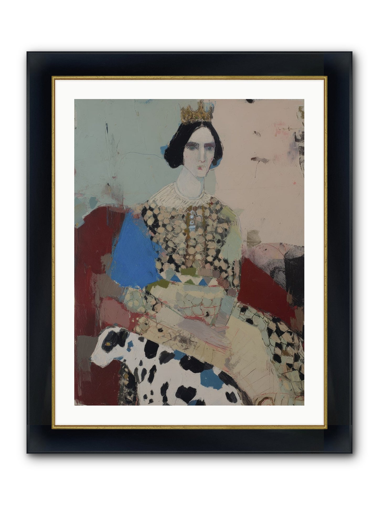Velvet Thoughts Framed Print - Wide Black w/Gold 24x32