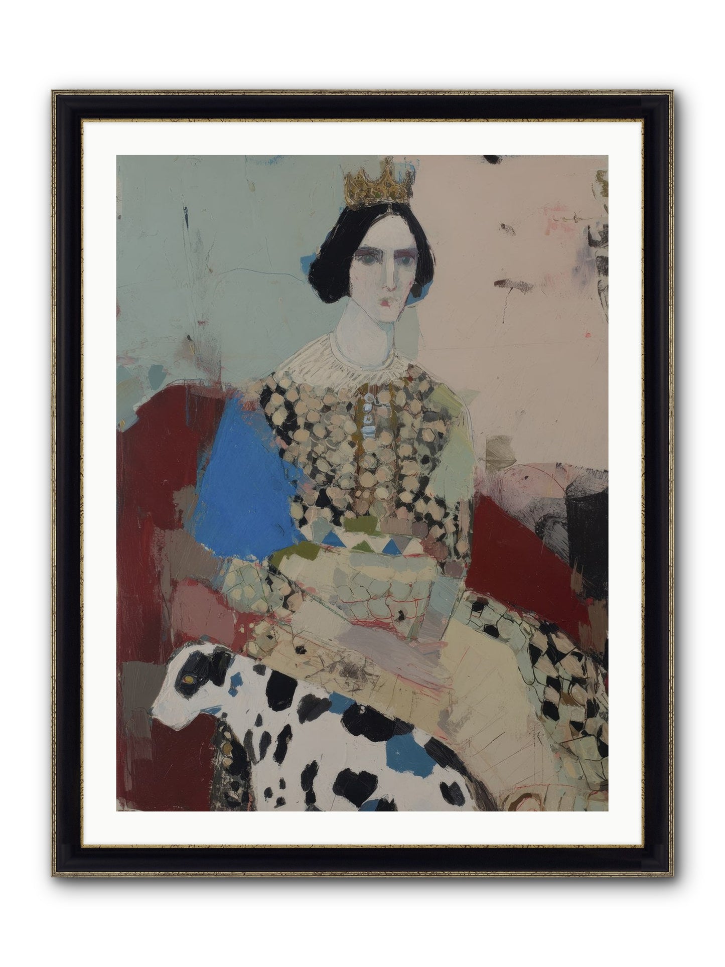 Velvet Thoughts Framed Print - Black & Gold 30x40
