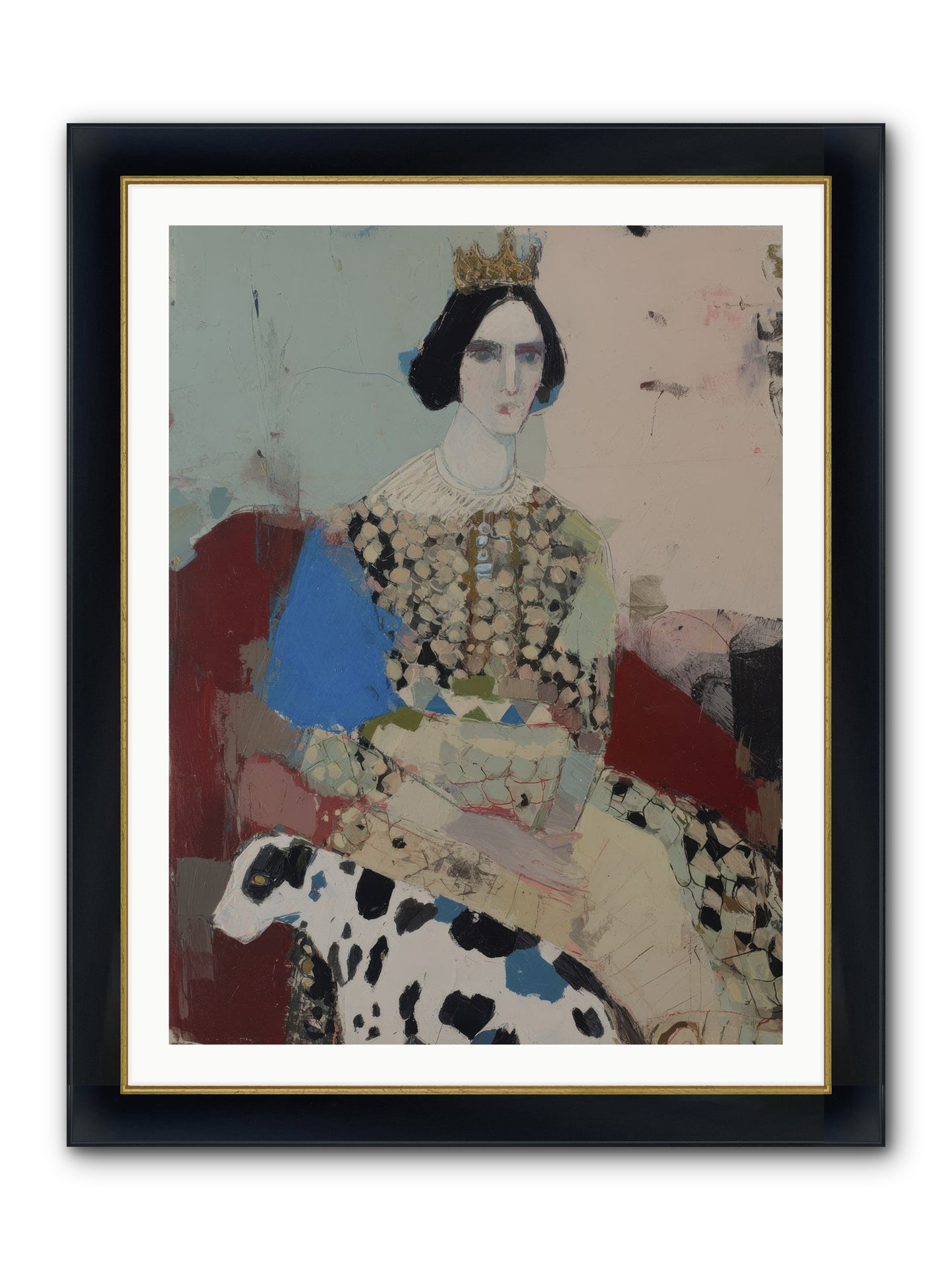 Velvet Thoughts Framed Print - Wide Black w/Gold 30x40