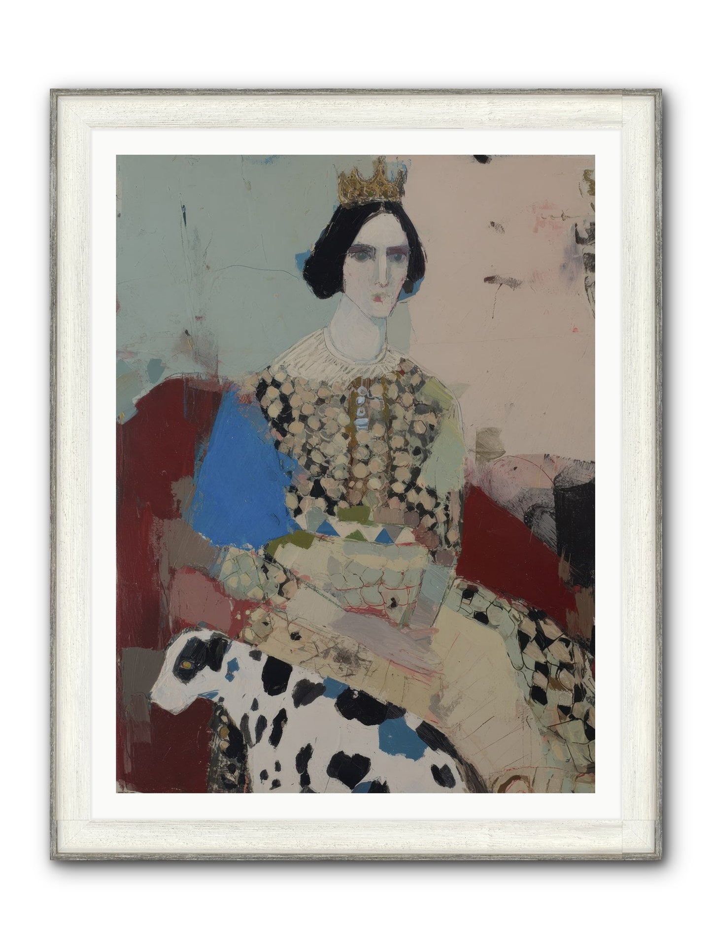 Velvet Thoughts Framed Print - Driftwood White 36x48