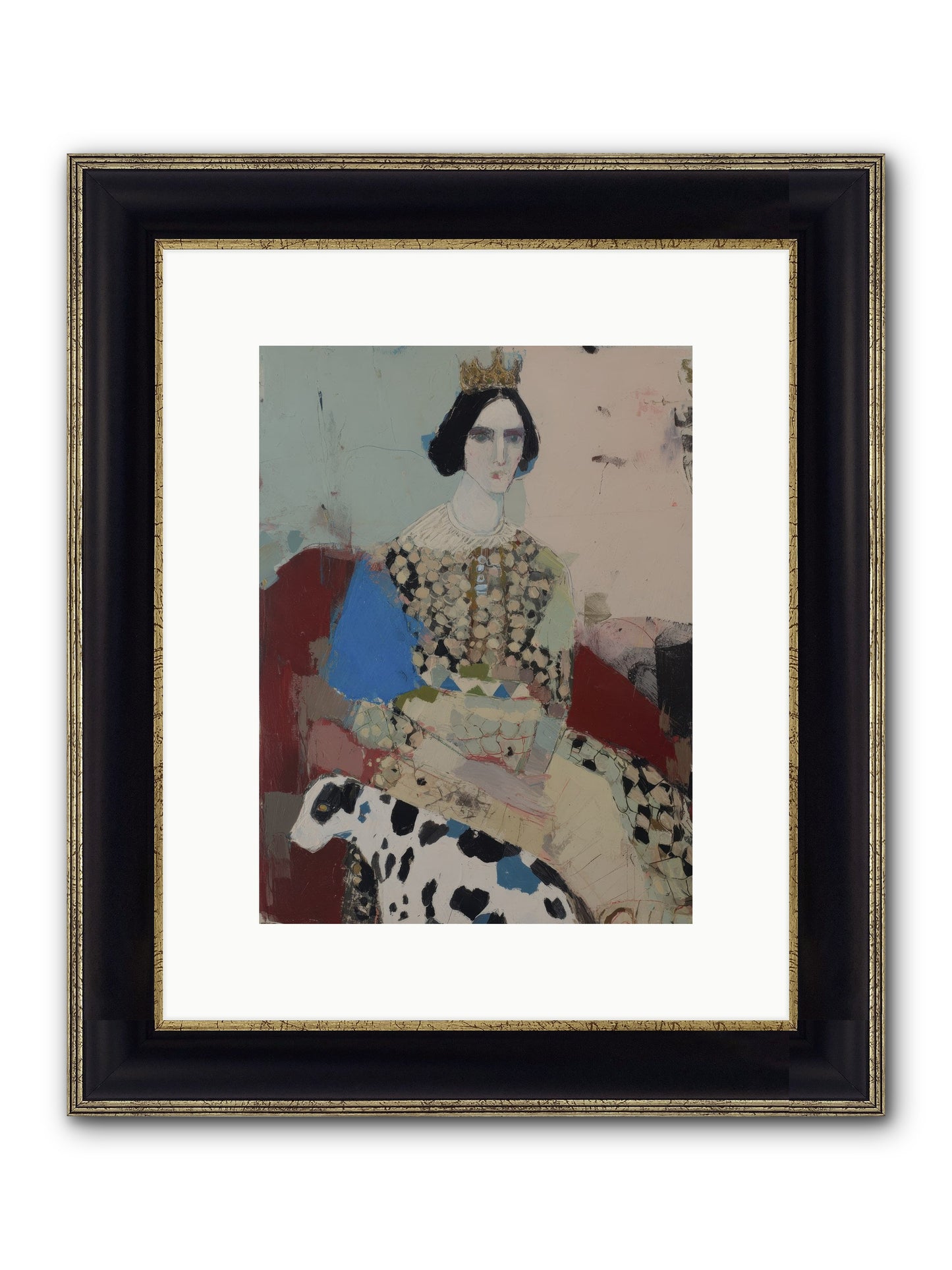 Velvet Thoughts Framed Print - Black & Gold 9x12