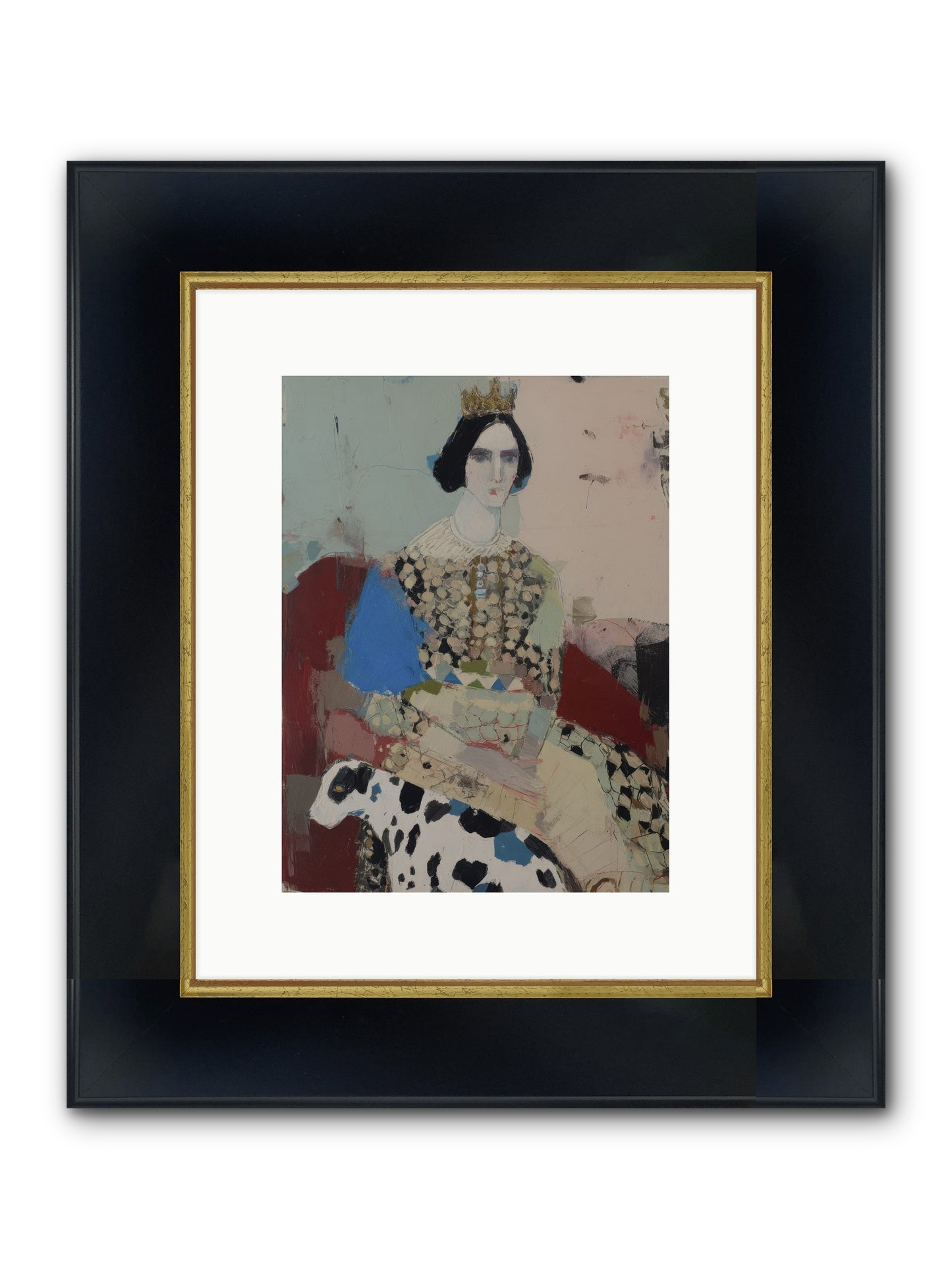 Velvet Thoughts Framed Print - Wide Black w/Gold 9x12