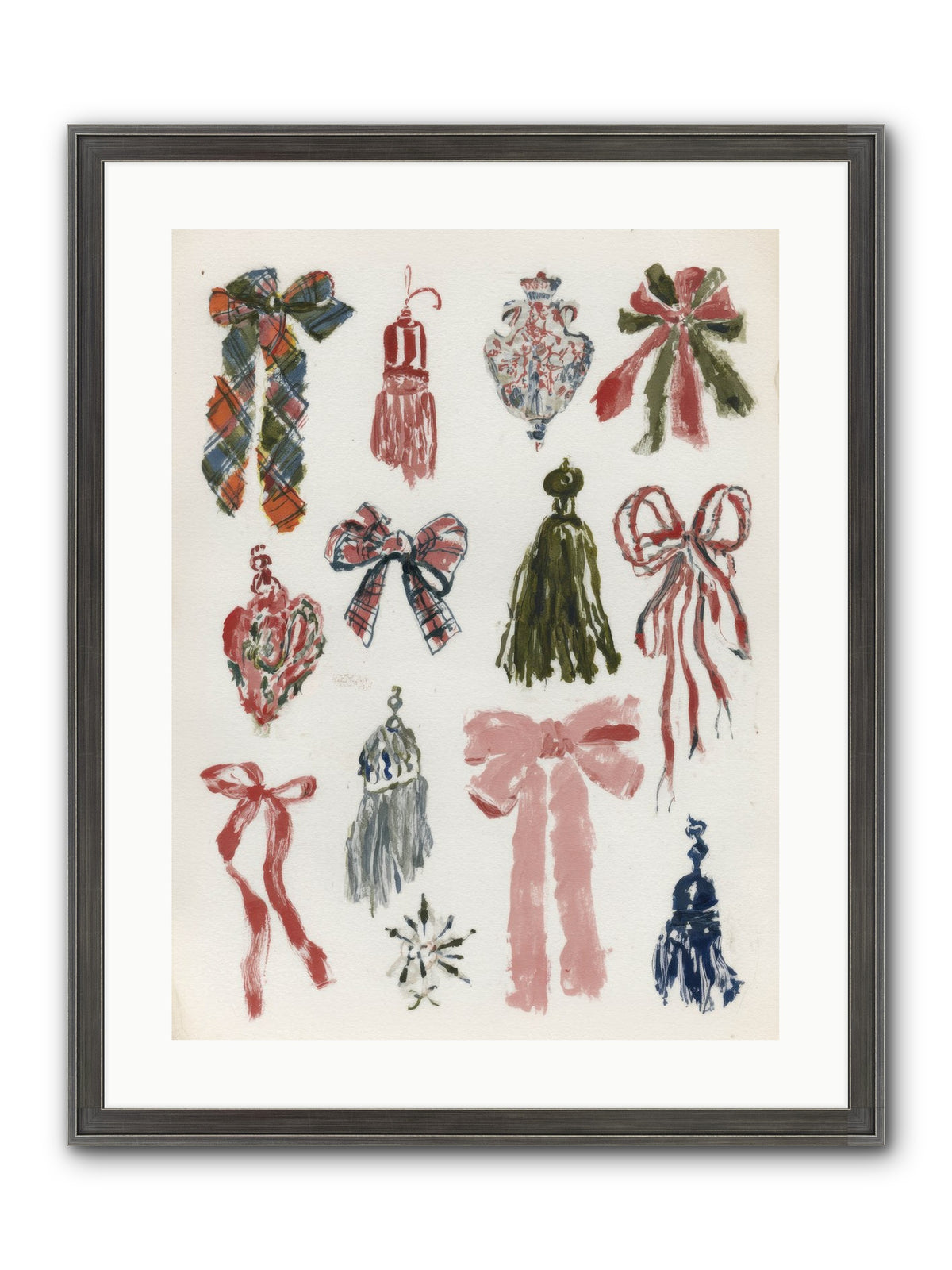 Velvet Tied & Merry Eyed Framed Print - Slimwoods Black/Silver 18x24