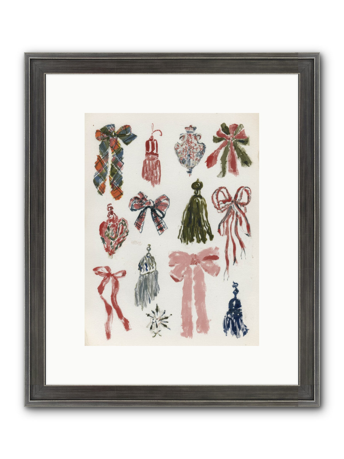 Velvet Tied & Merry Eyed Framed Print - Slimwoods Black/Silver 9x12