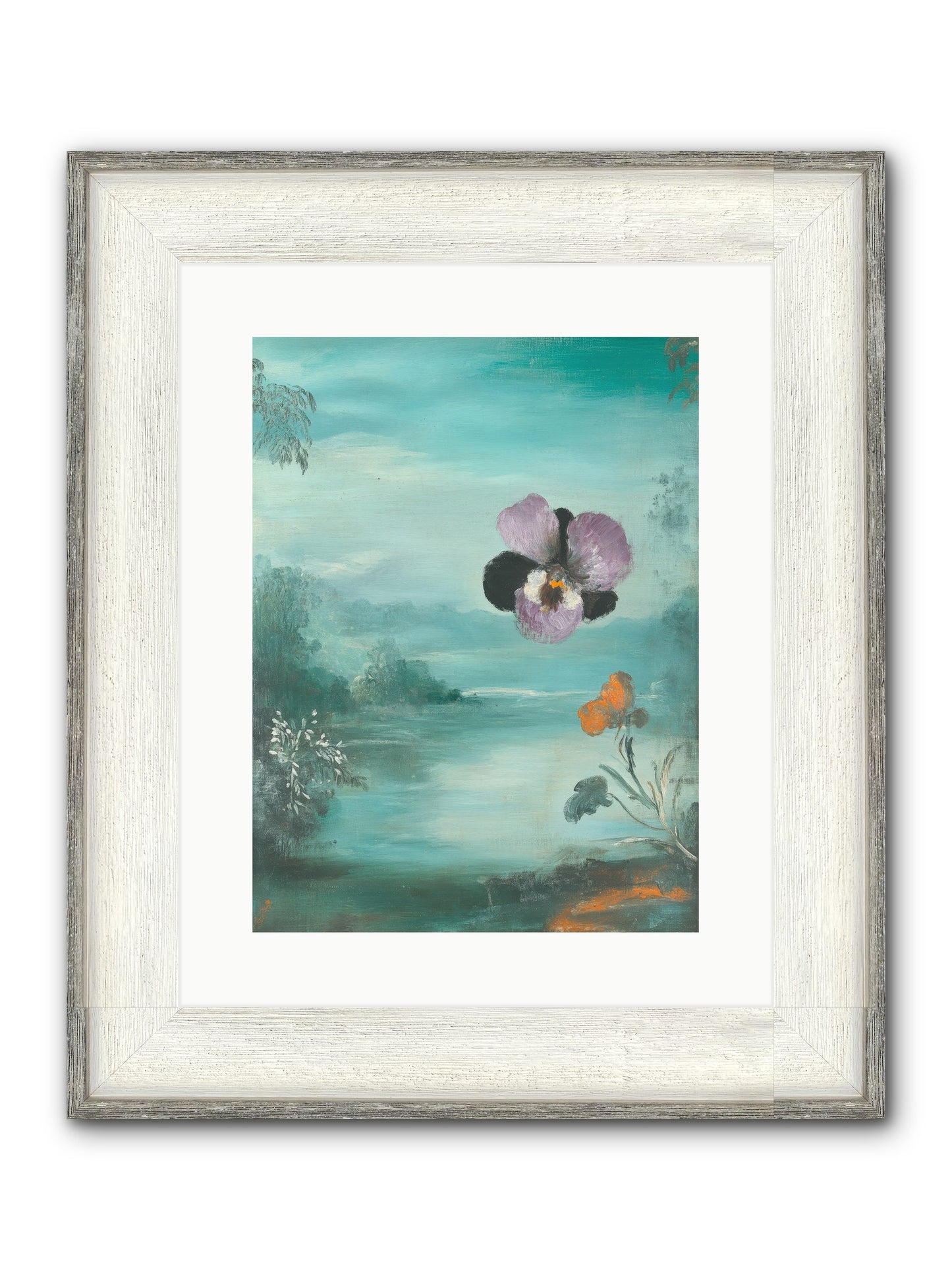 Velvet Whisper Framed Print - Driftwood White 12x16