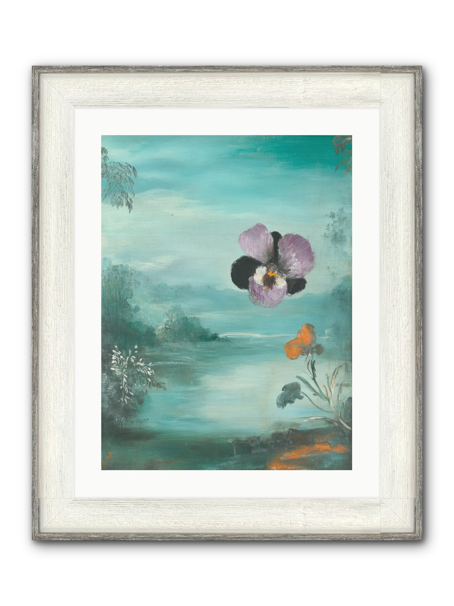 Velvet Whisper Framed Print - Driftwood White 18x24