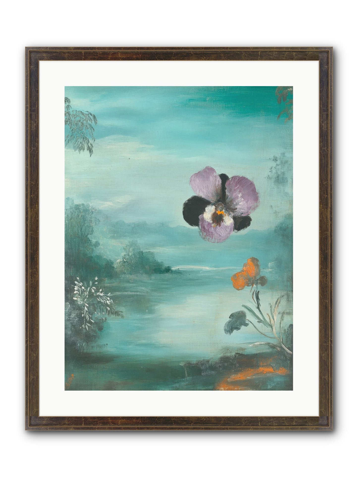 Velvet Whisper Framed Print - Slimwoods Black/Gold 18x24