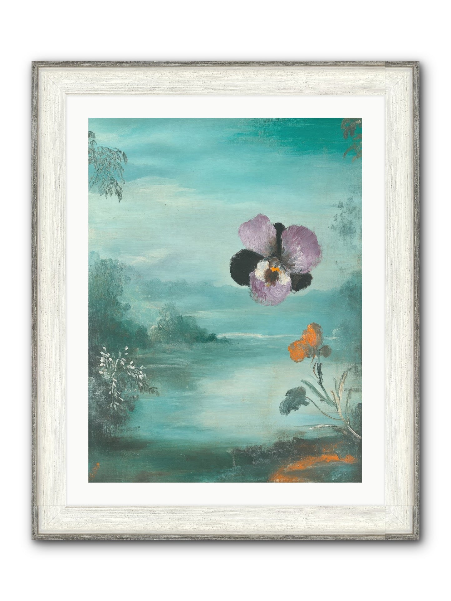 Velvet Whisper Framed Print - Driftwood White 24x32