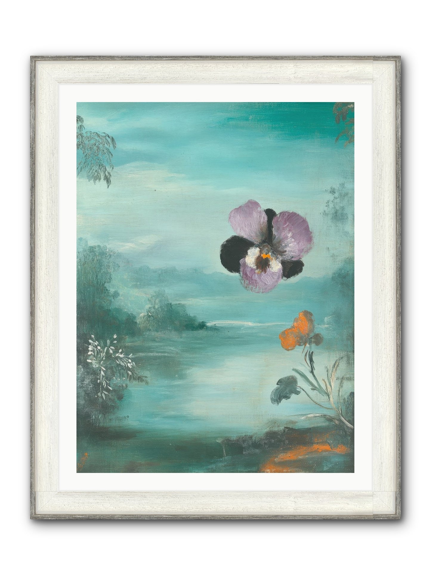 Velvet Whisper Framed Print - Driftwood White 30x40