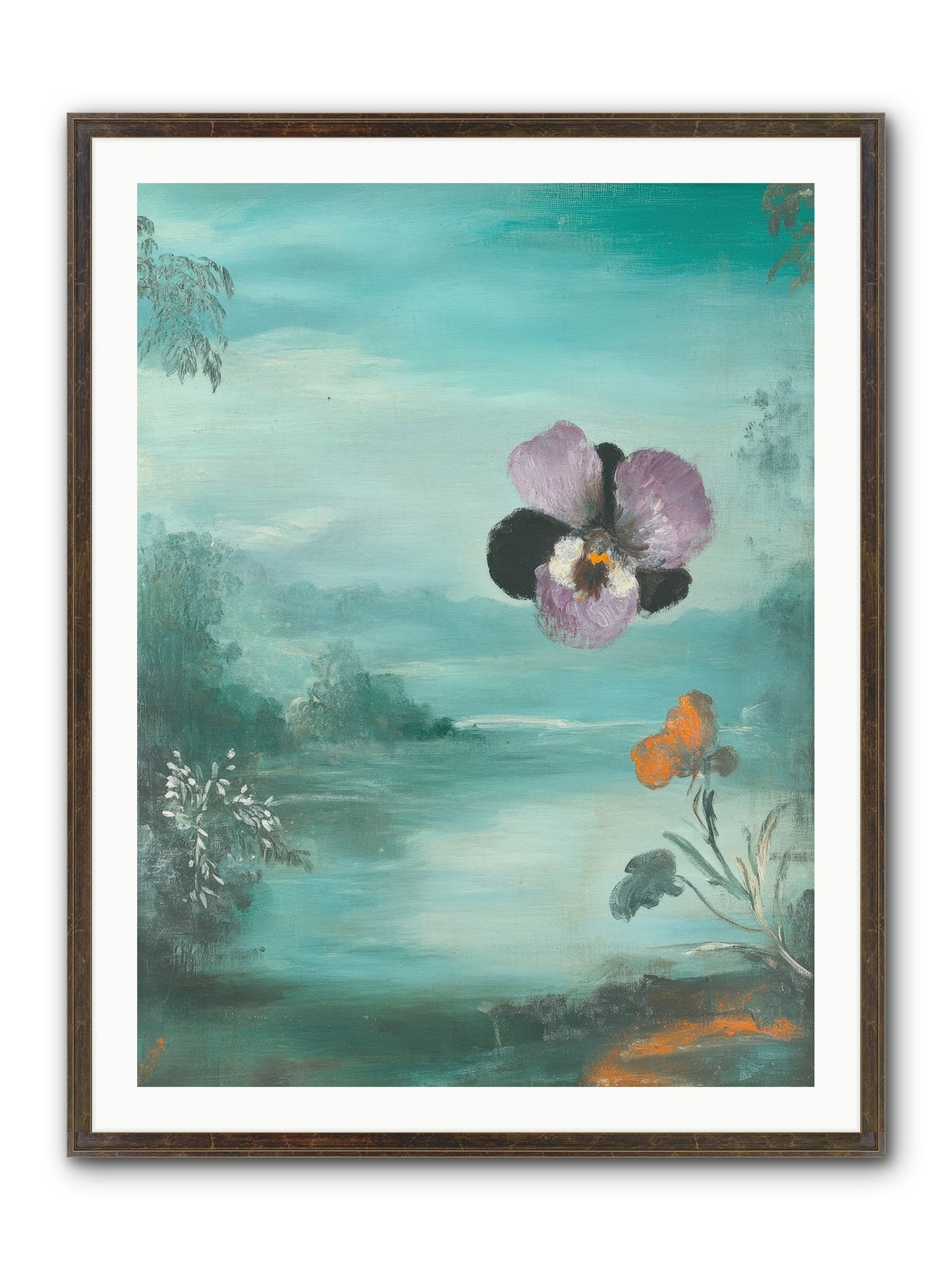 Velvet Whisper Framed Print - Slimwoods Black/Gold 30x40