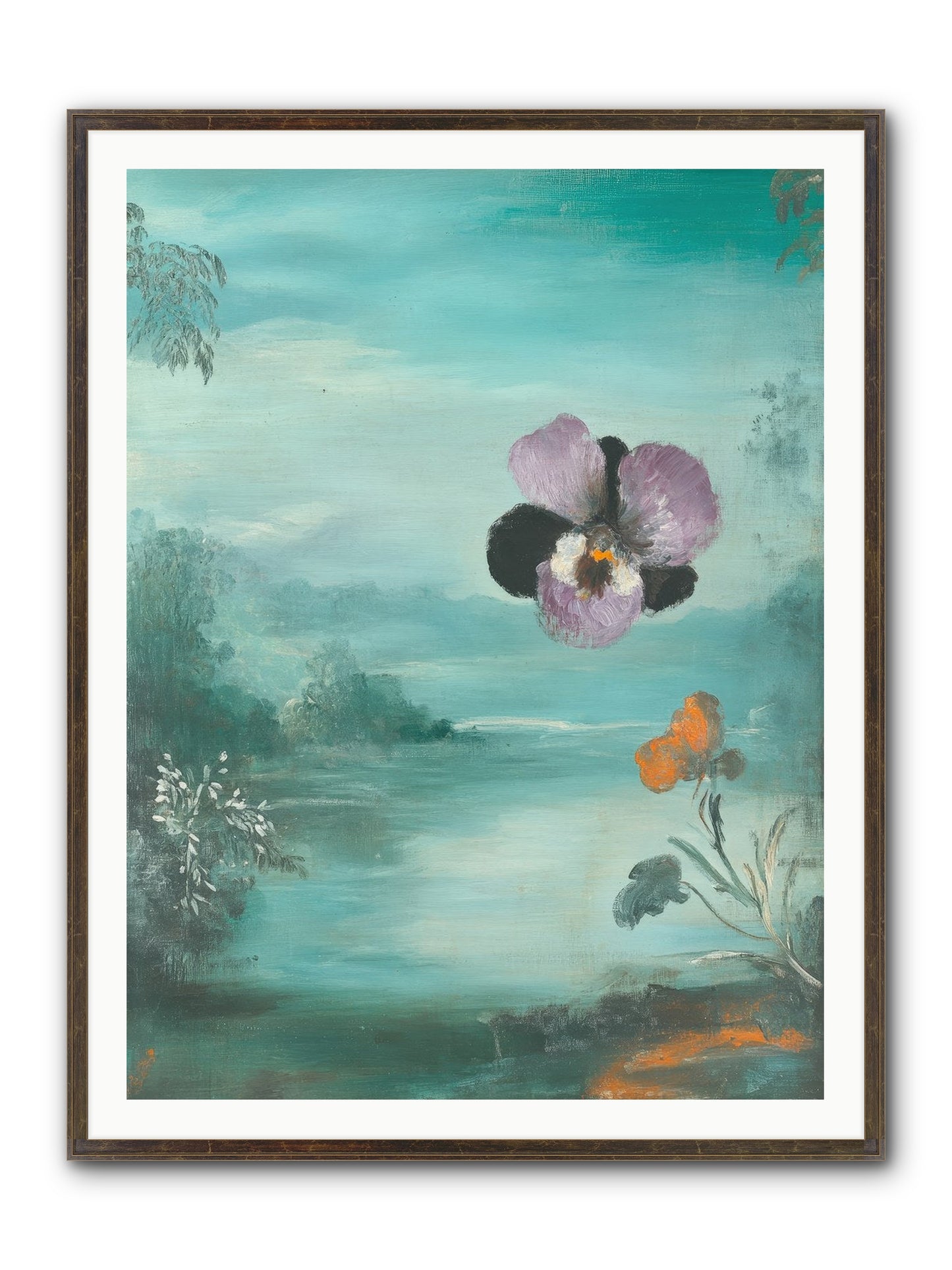 Velvet Whisper Framed Print - Slimwoods Black/Gold 36x48