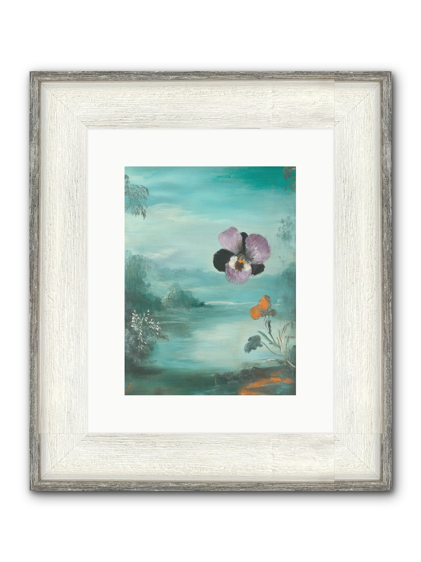 Velvet Whisper Framed Print - Driftwood White 9x12