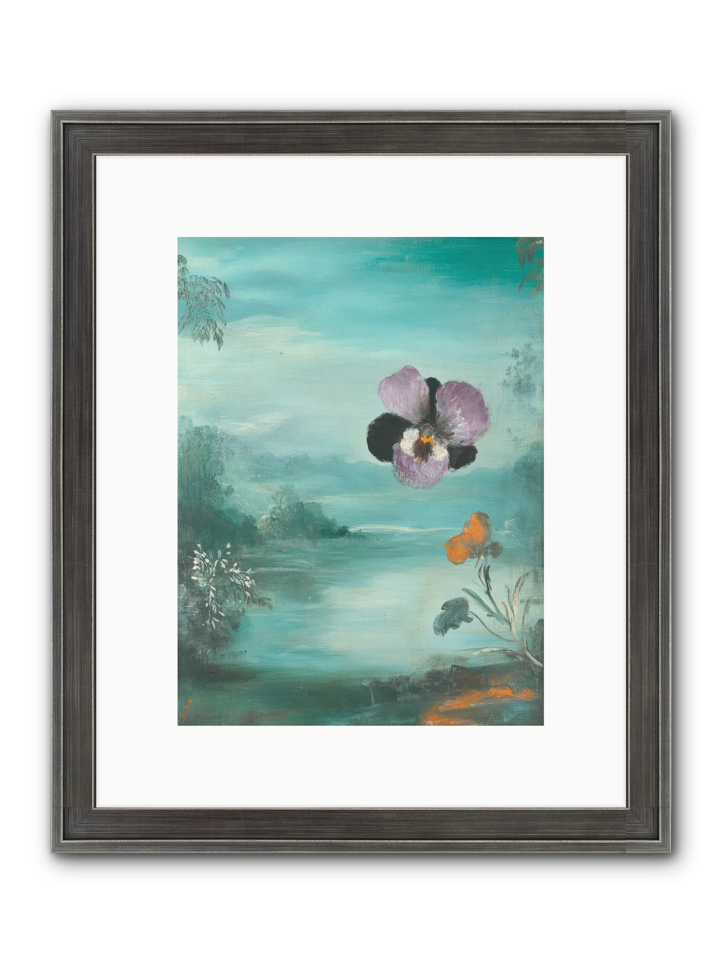 Velvet Whisper Framed Print - Slimwoods Black/Silver 9x12
