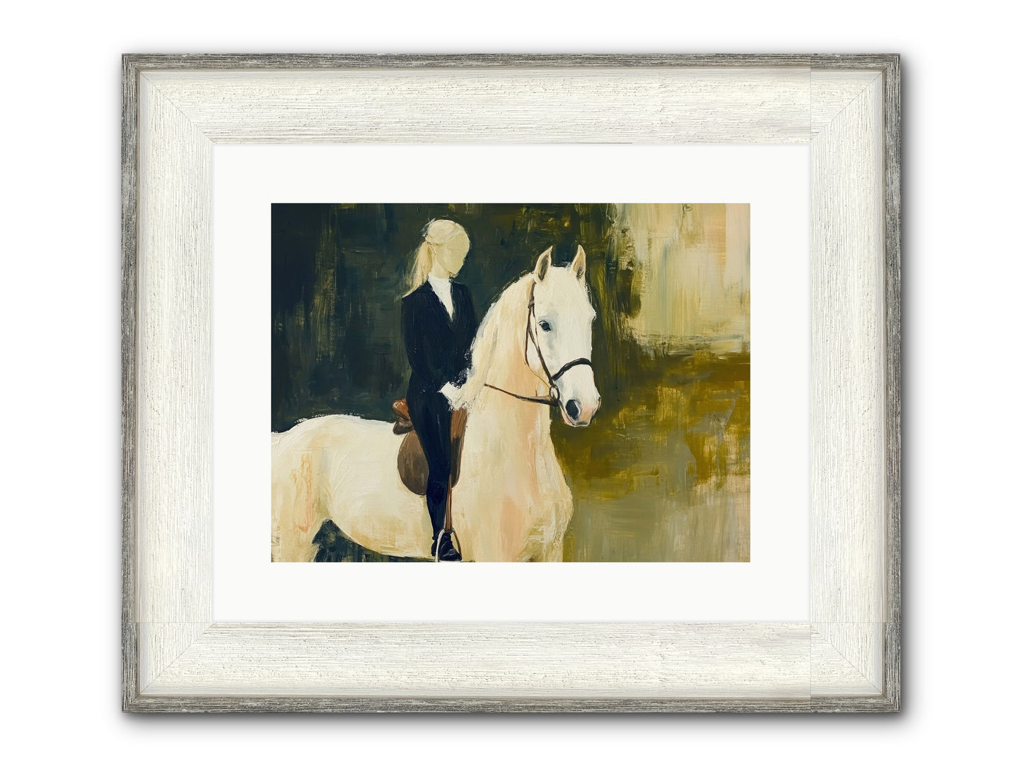 Velvet Willow Framed Print - Driftwood White 16x12