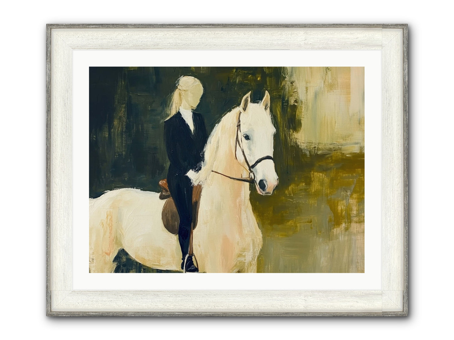 Velvet Willow Framed Print - Driftwood White 32x24
