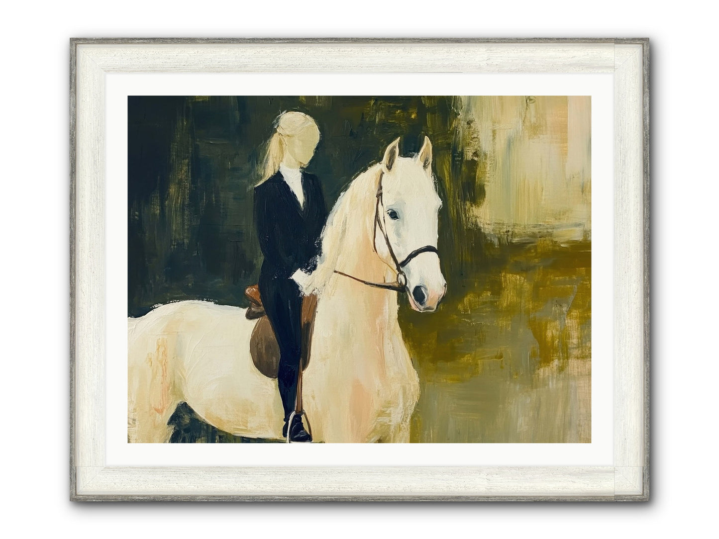 Velvet Willow Framed Print - Driftwood White 40x30