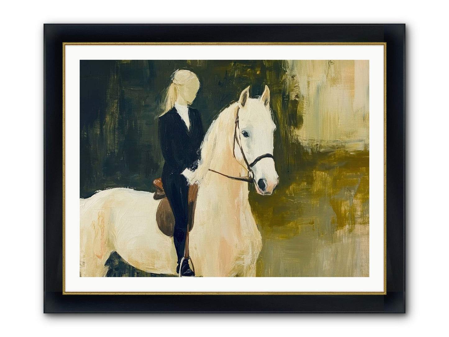 Velvet Willow Framed Print - Wide Black w/Gold 40x30