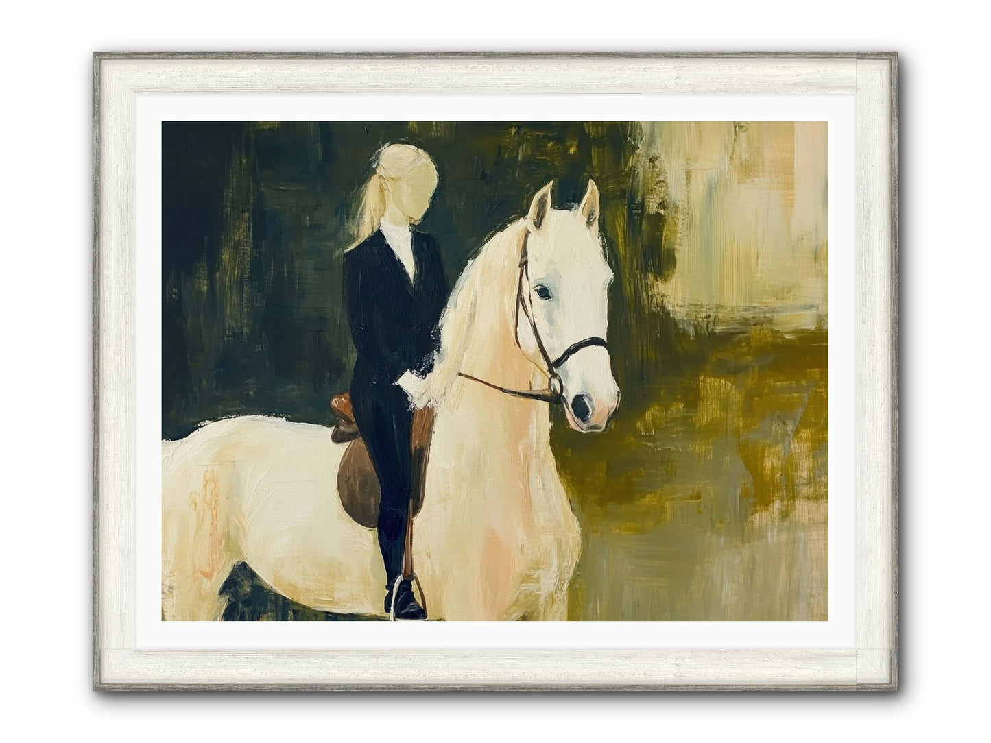 Velvet Willow Framed Print - Driftwood White 48x36