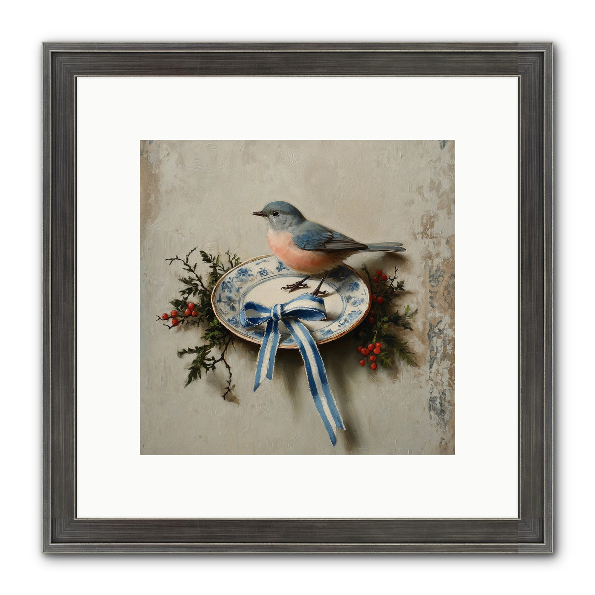Velvet WIngs Framed Print - Slimwoods Black/Silver 10x10