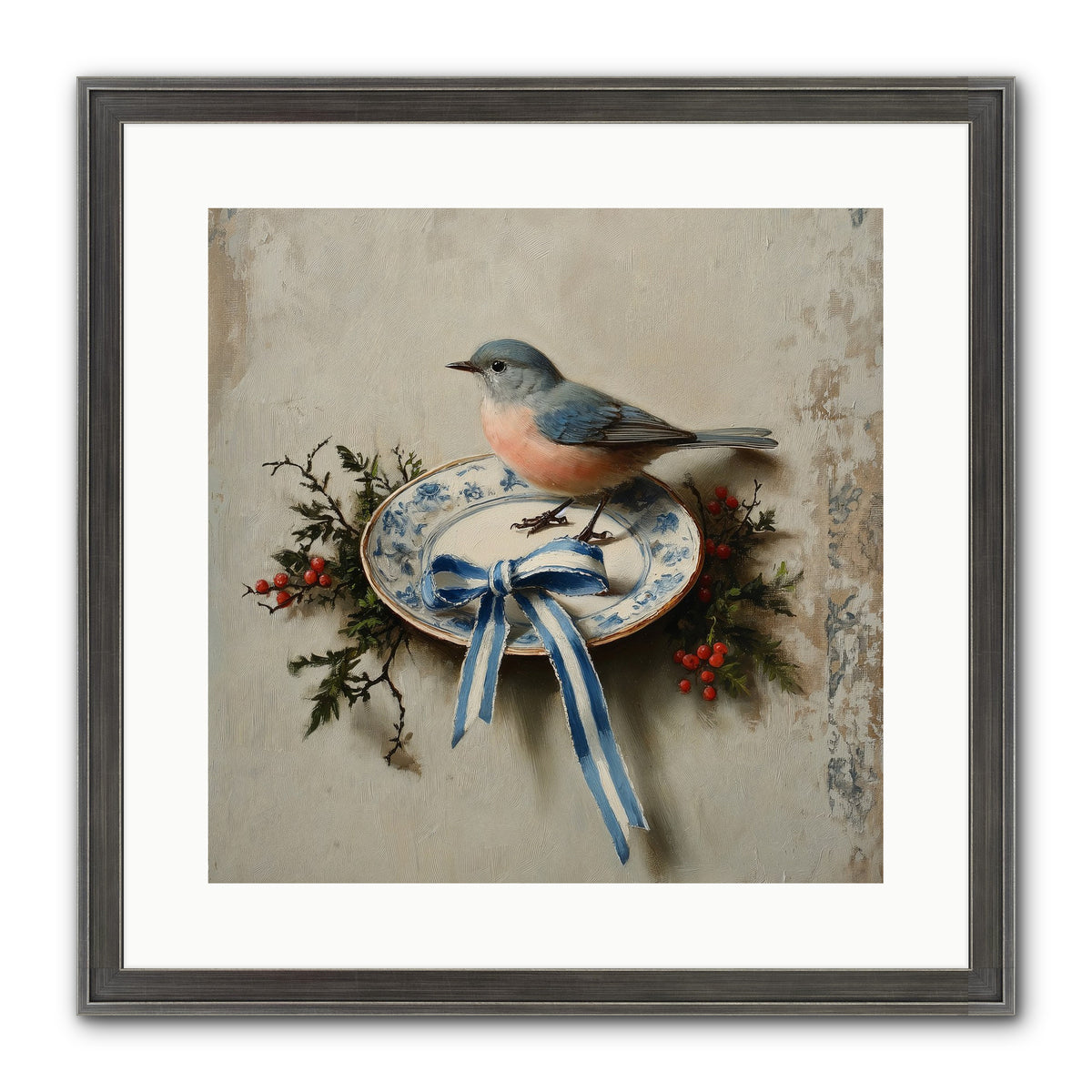 Velvet WIngs Framed Print - Slimwoods Black/Silver 16x16