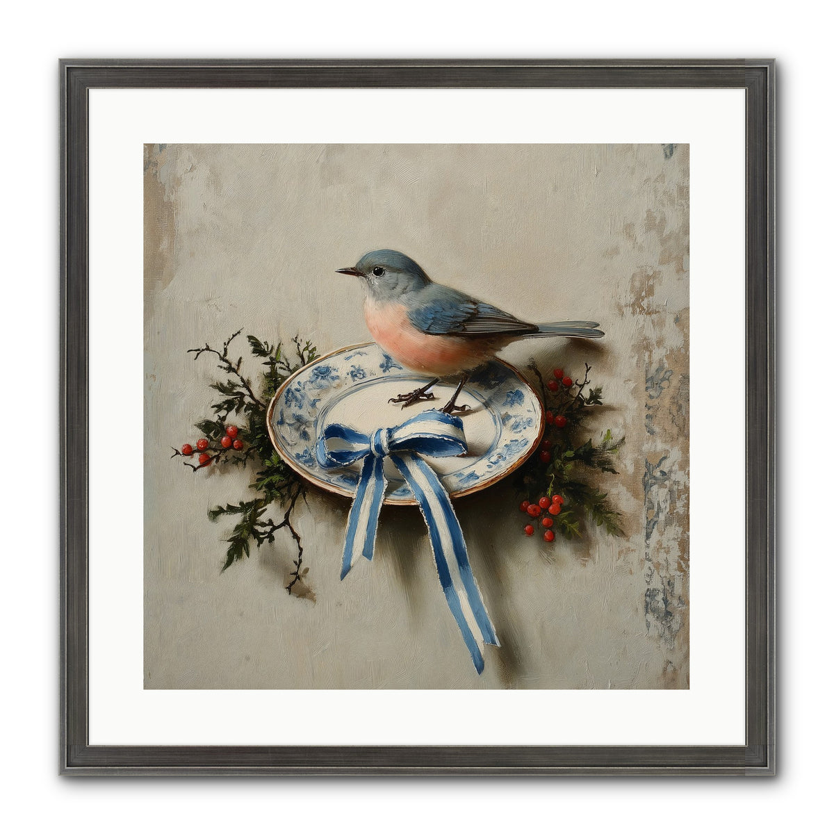 Velvet WIngs Framed Print - Slimwoods Black/Silver 20x20
