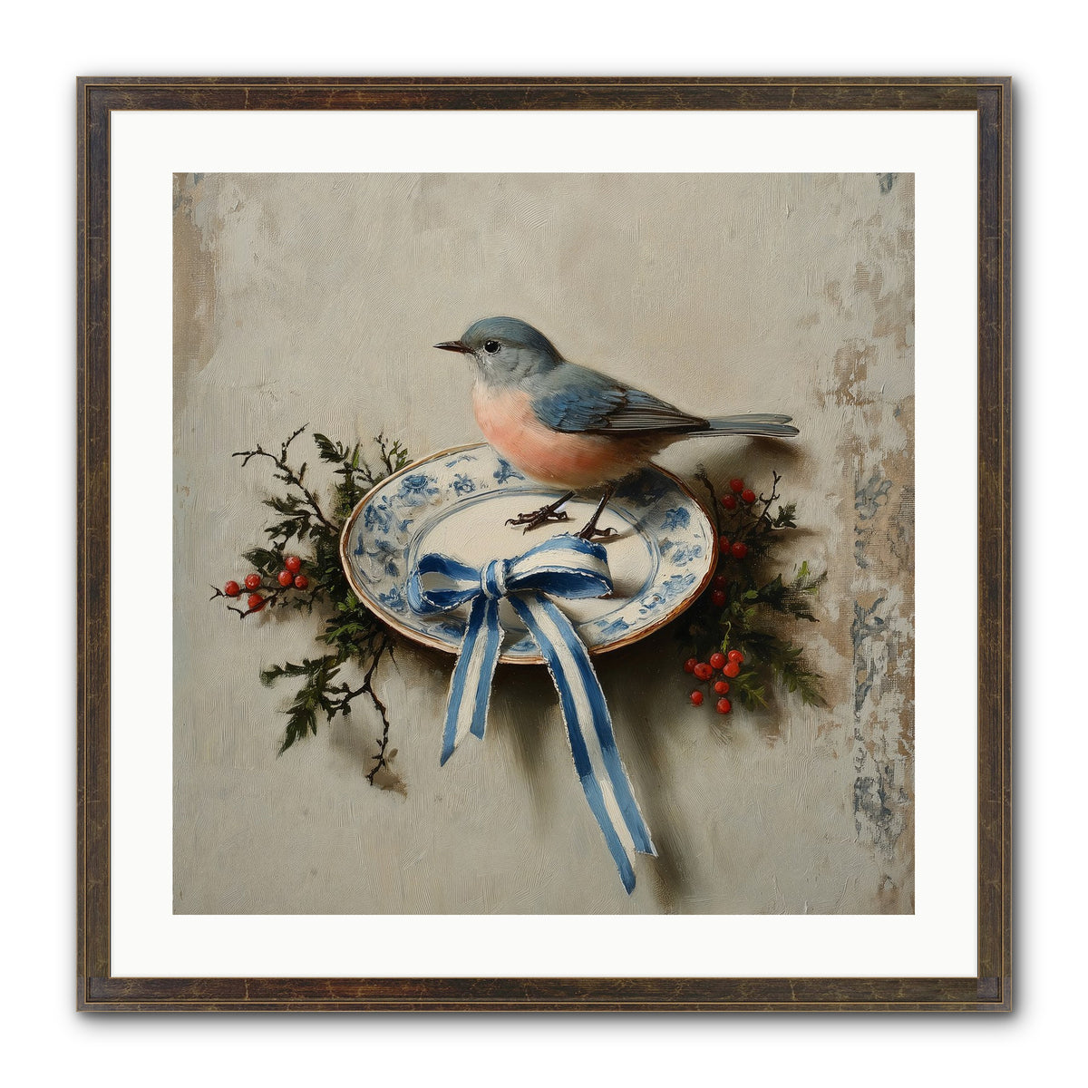 Velvet WIngs Framed Print - Slimwoods Black/Gold 24x24