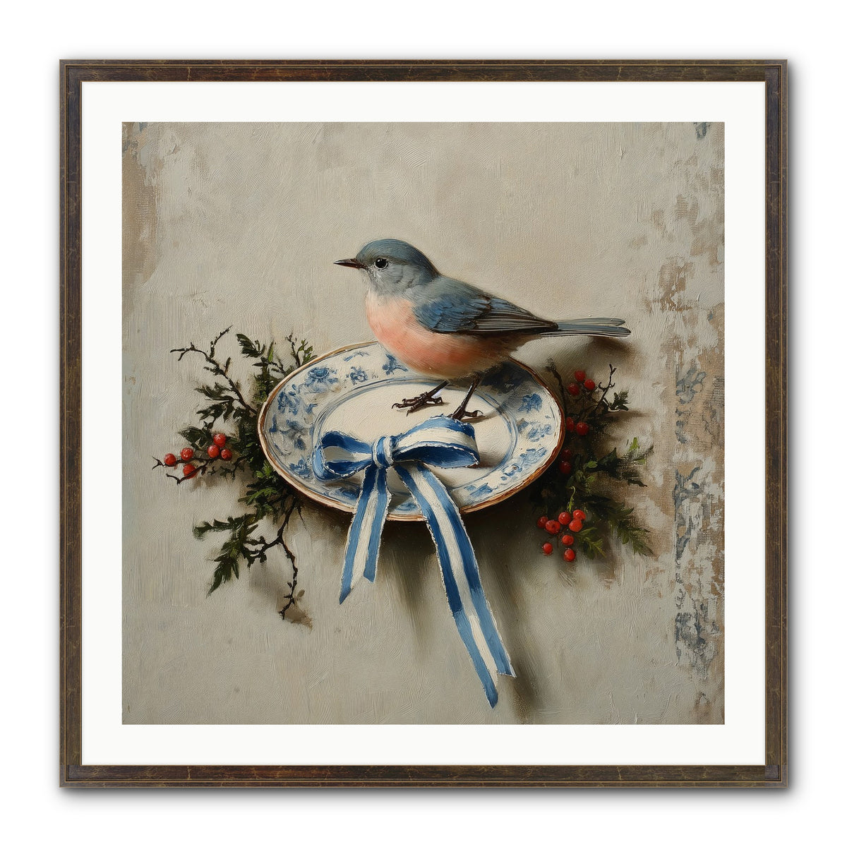 Velvet WIngs Framed Print - Slimwoods Black/Gold 30x30