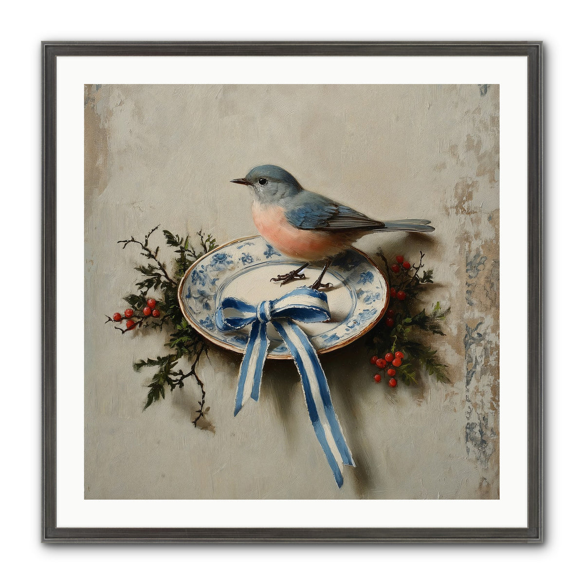 Velvet WIngs Framed Print - Slimwoods Black/Silver 30x30
