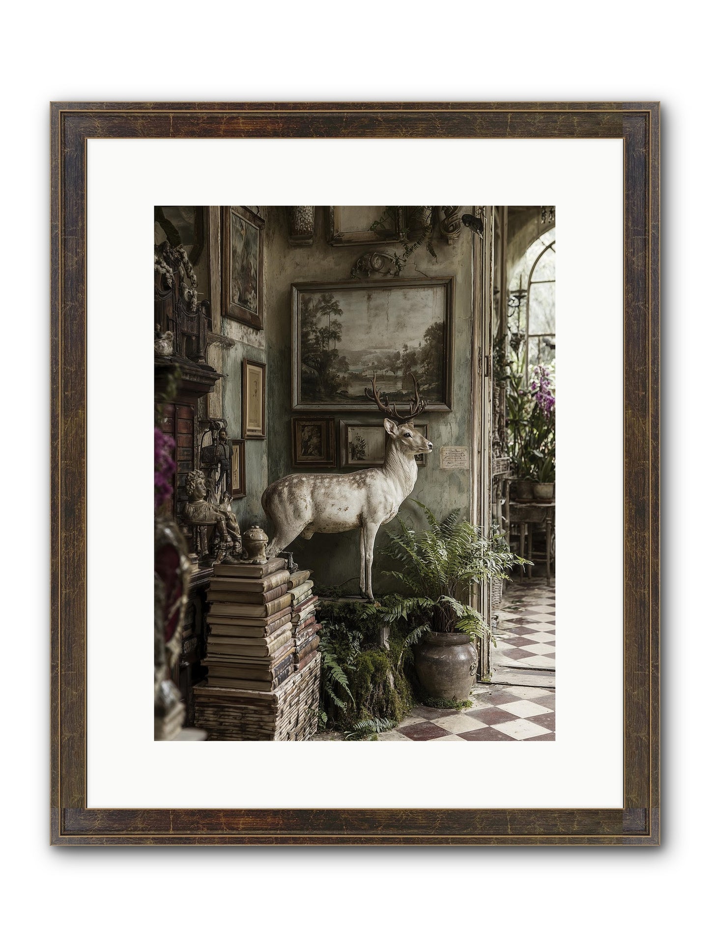 Velveteen Framed Print - Slimwoods Black/Gold 12x16