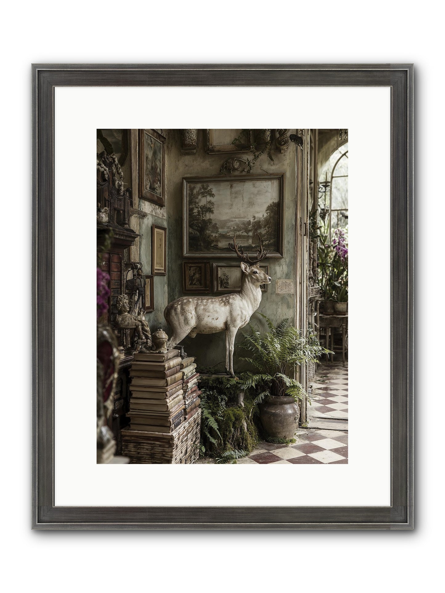 Velveteen Framed Print - Slimwoods Black/Silver 12x16