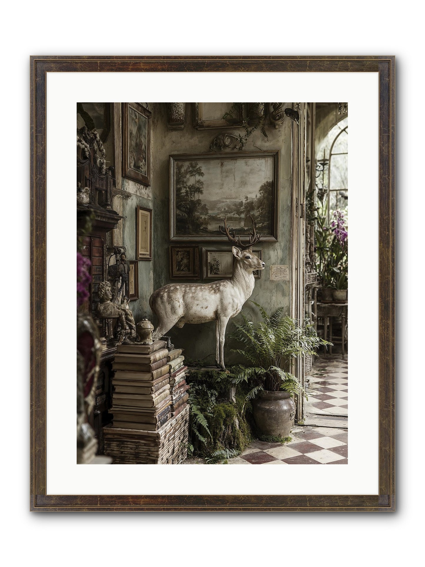 Velveteen Framed Print - Slimwoods Black/Gold 18x24