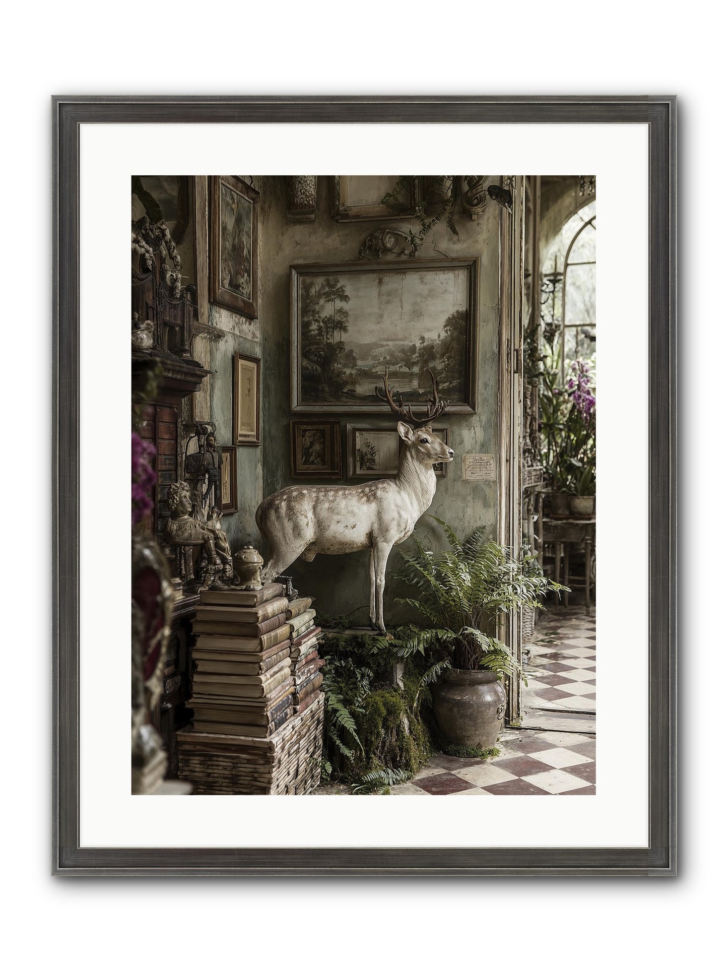Velveteen Framed Print - Slimwoods Black/Silver 18x24