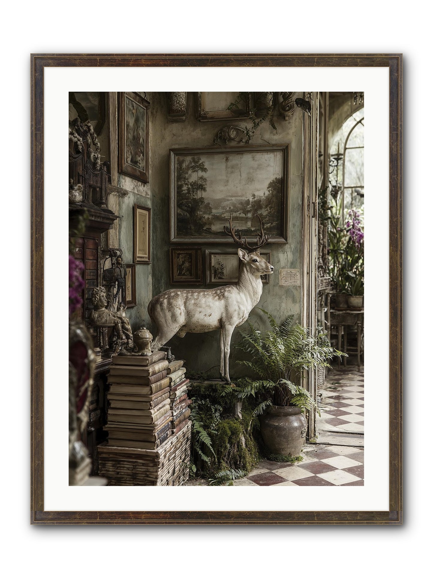 Velveteen Framed Print - Slimwoods Black/Gold 24x32