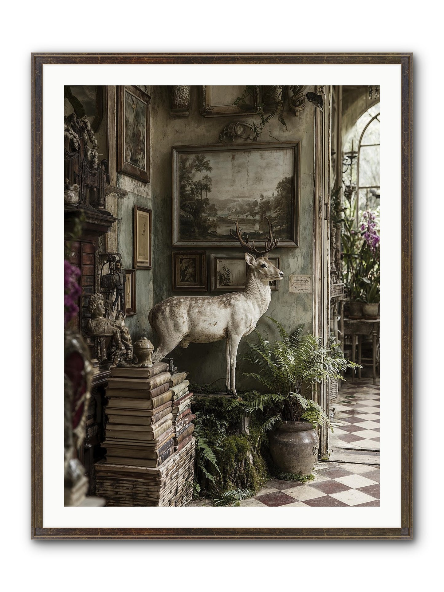 Velveteen Framed Print - Slimwoods Black/Gold 30x40