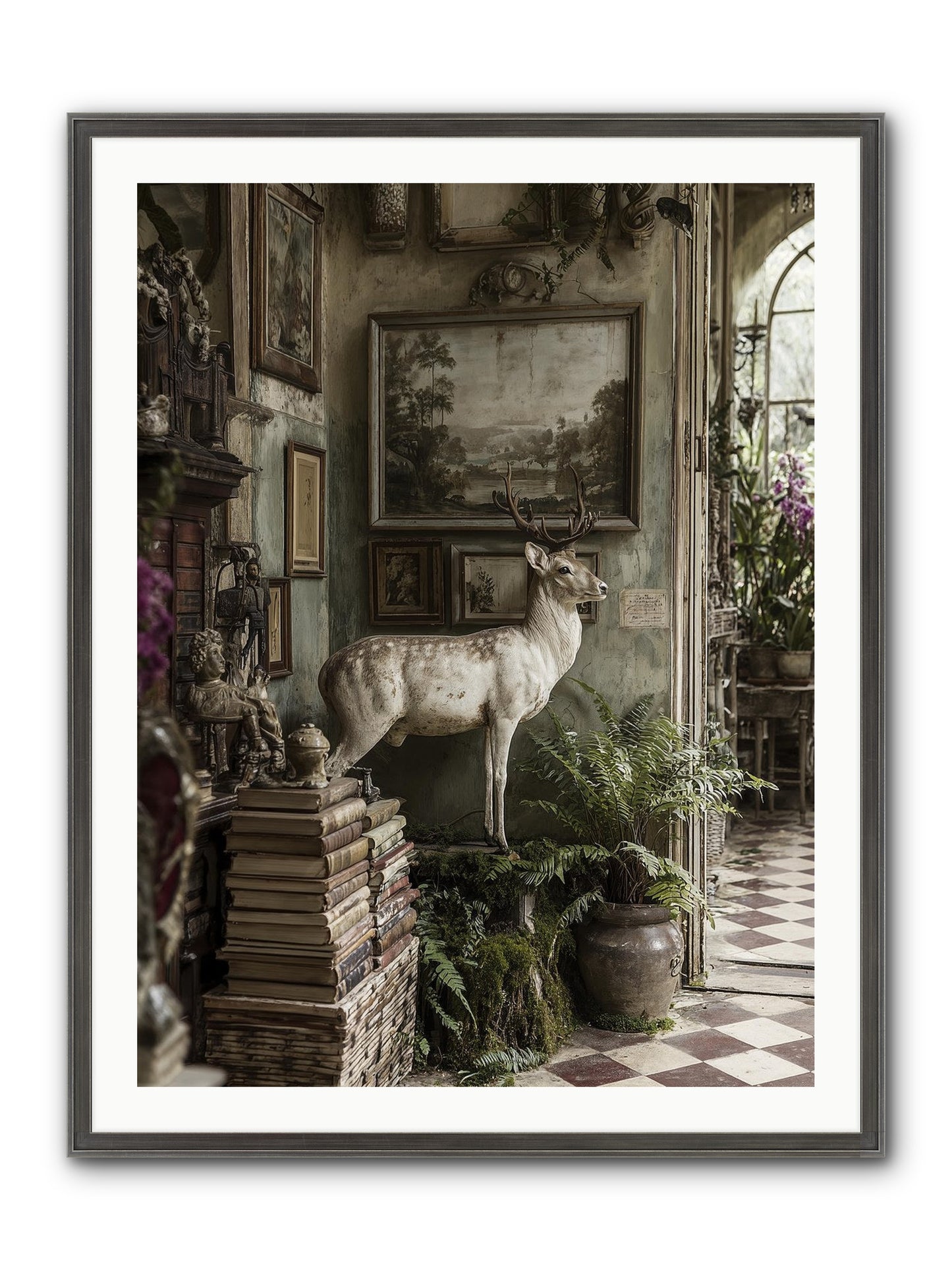 Velveteen Framed Print - Slimwoods Black/Silver 30x40