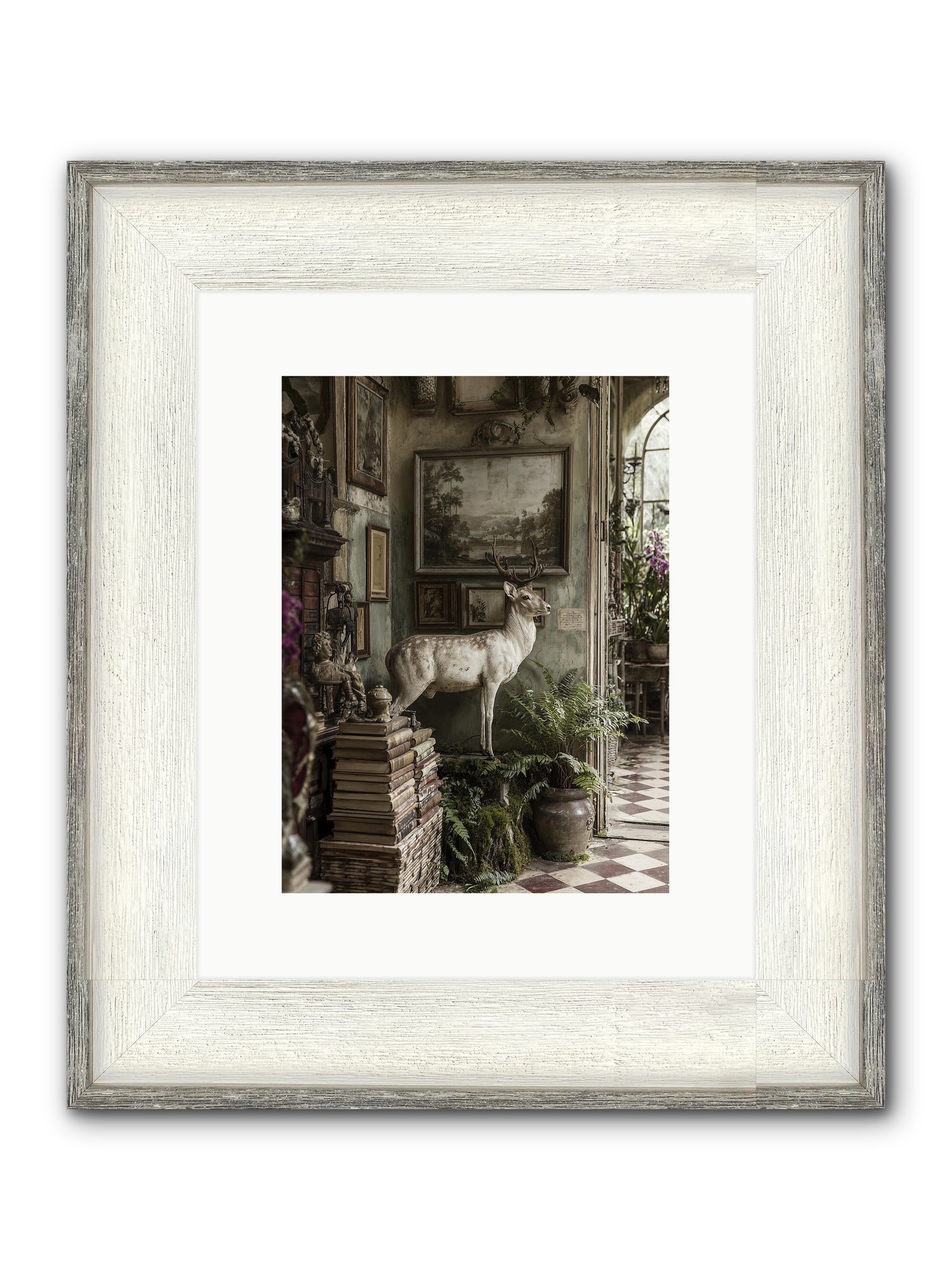 Velveteen Framed Print - Driftwood White 9x12