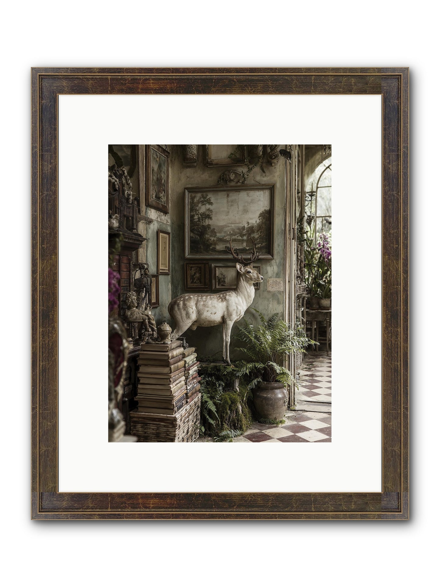 Velveteen Framed Print - Slimwoods Black/Gold 9x12