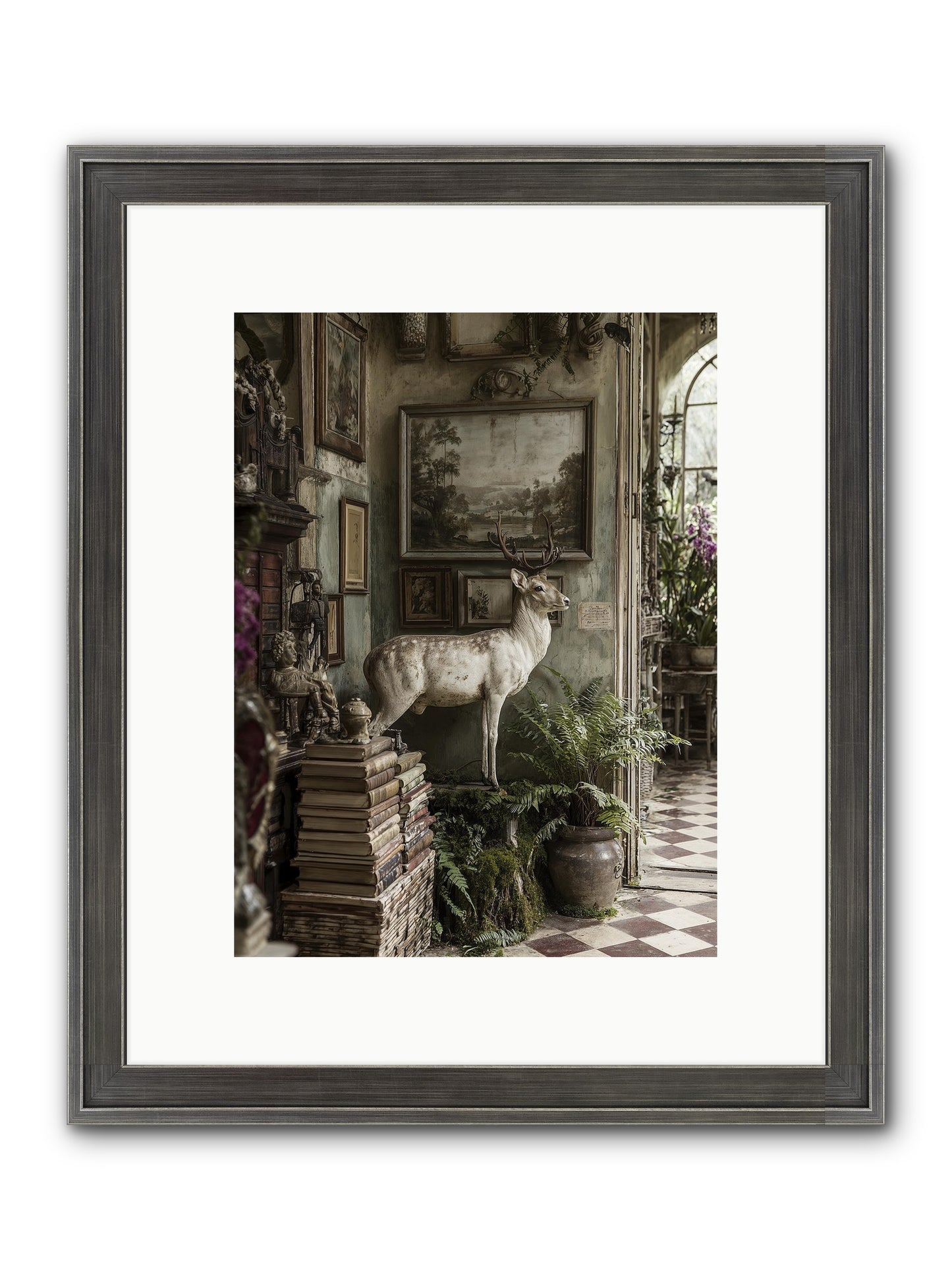 Velveteen Framed Print - Slimwoods Black/Silver 9x12