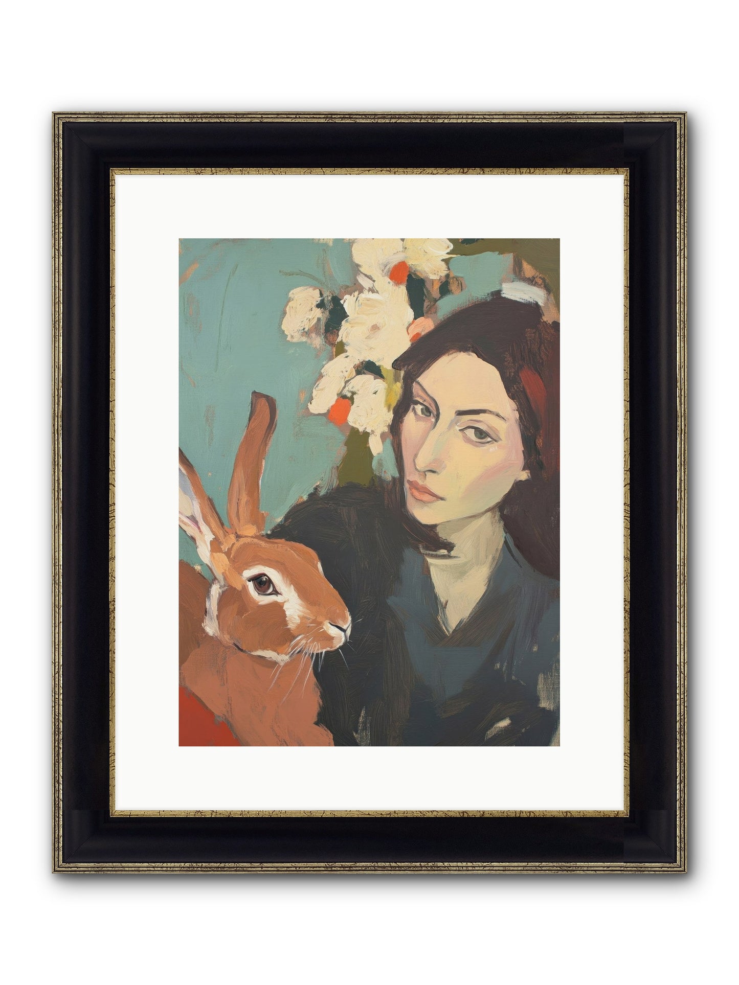 Velveteen Nobility Framed Print - Black & Gold 12x16